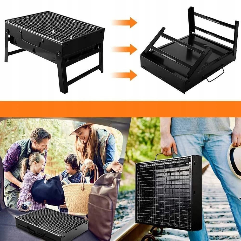 TOURIST charcoal grill 35x27 cm-Camping, Portable, Folding